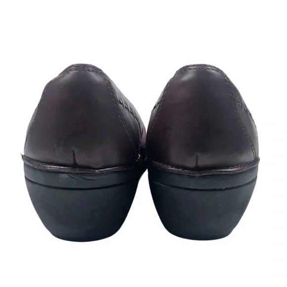 Clarks Womens Dark Brown Leather Loafers Sz 9W - Picture 4 of 7